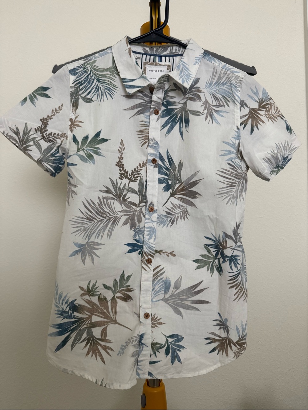Cactus Boys Boys Tropical Button-Up Shirt Size 11/12 – Excellent Condition